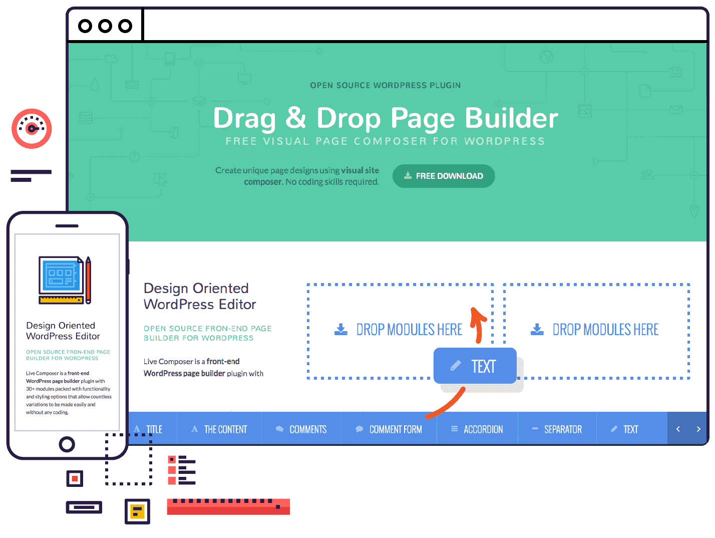 Tạo page builder với live composer