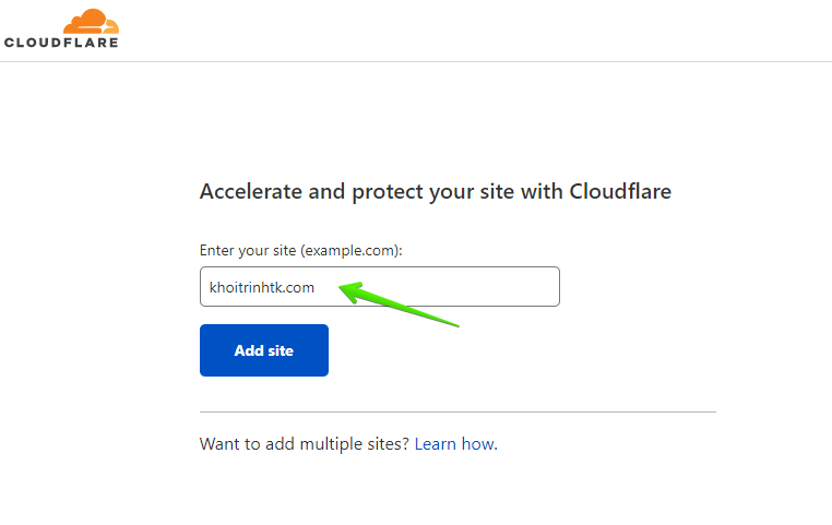 hướng dẫn cài ssl ở bước thêm website vào cloudflare