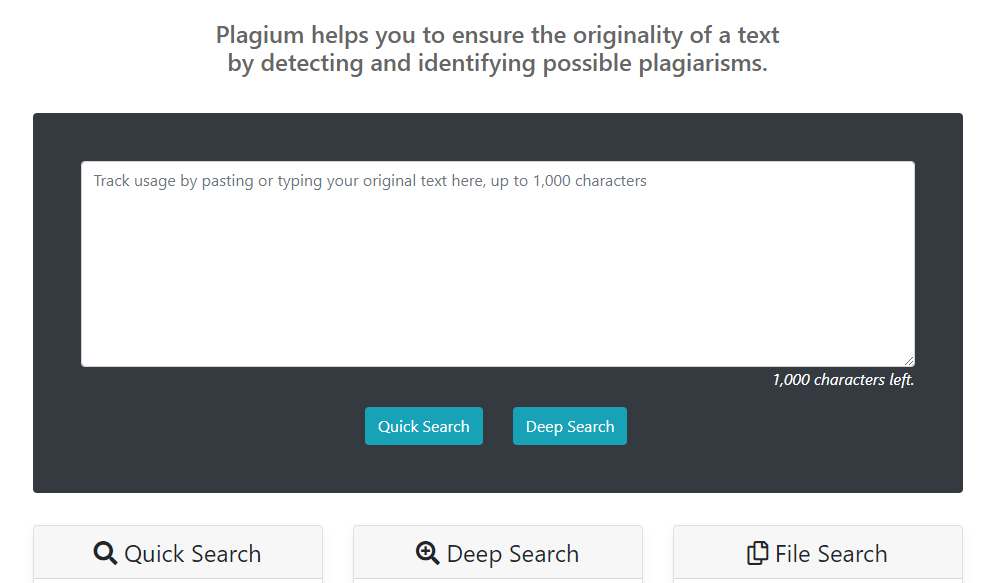 check unique content với plagium